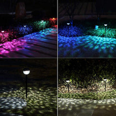 Solar 3 LED Color Changing Ball Garden  Light Waterproof Outdoor Yard Landscape Lamp