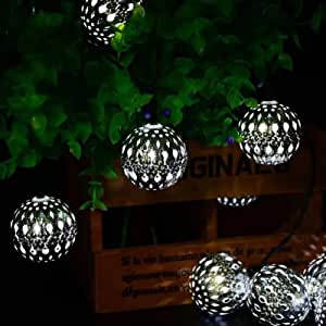 5M/6.5M/7M LED Solar Garden String Light Outdoor Moroccan Hanging Lantern Fairy Lamp