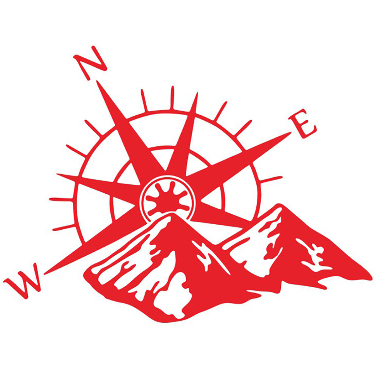 Car Sticker Decal Compass & Mountain 60x45cm For Camper Van Motorhome Car