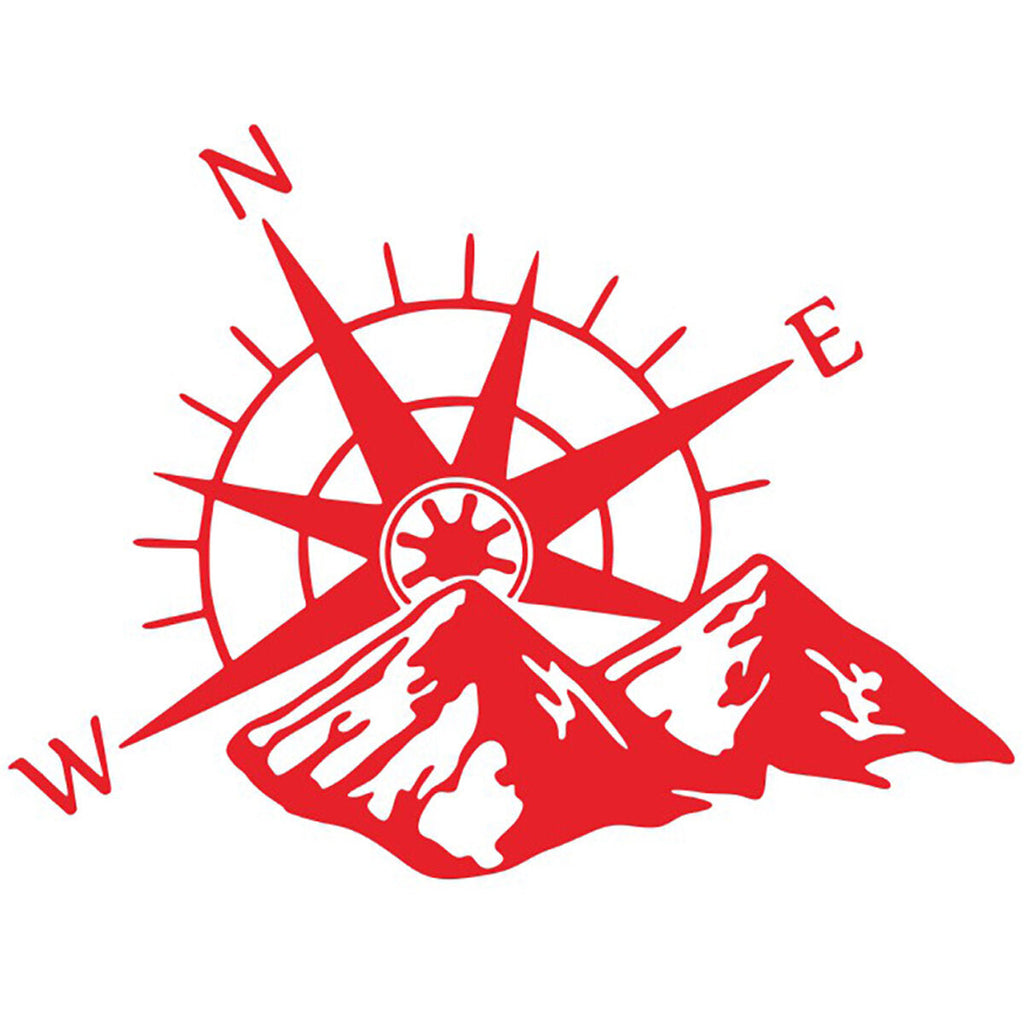 Car Sticker Decal Compass & Mountain 60x45cm For Camper Van Motorhome Car