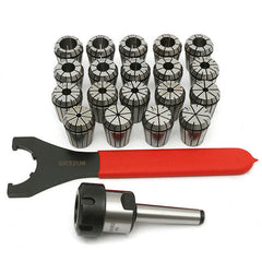 MT2 ER32 M10 Collet Chuck Milling Tool Holder with 19Pcs ER32 Spring Collets Set