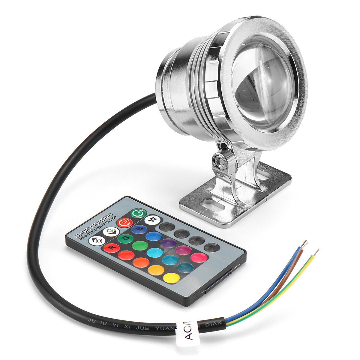20W RGB LED Light Fountain Pool Pond Spotlight Underwater Waterproof With Remote