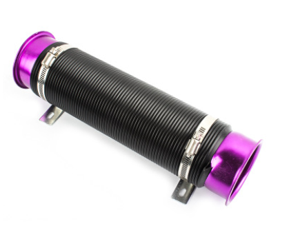 76mm 1M Car Air Intake Cold Pipe Flexible Duct Feed Hose Induction Kit Filter UK