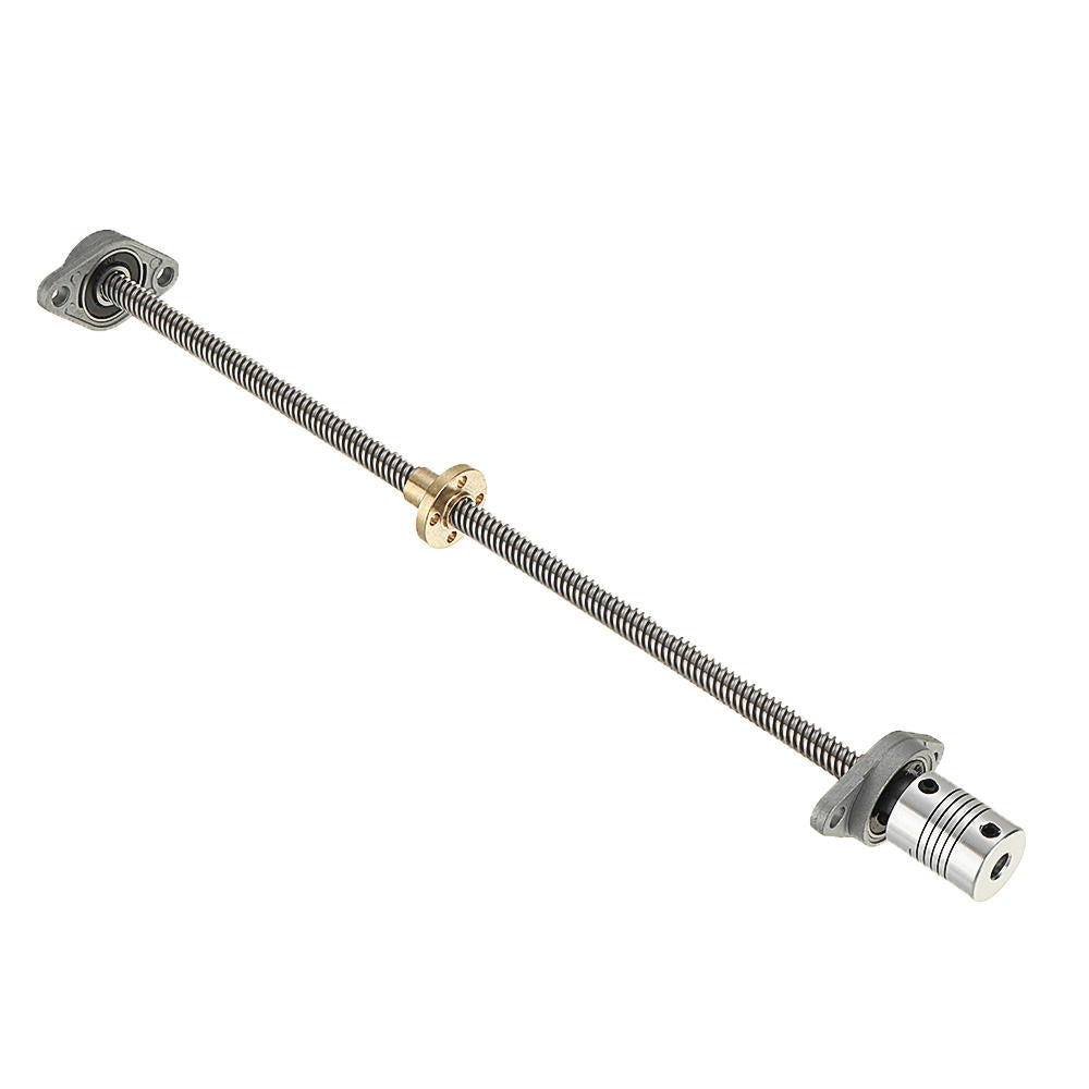 200/300/400mm T8 Lead Screw with Shaft Coupling and KFL Pillow Block Flange Ball Bearing Mounting Support Set