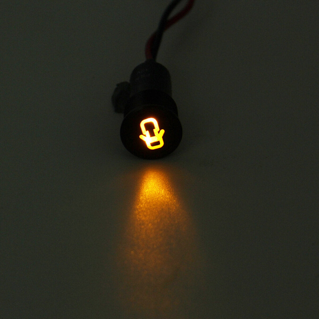 12V 16mm Metal LED Dash Panel Warning Pilot Light Indicator Lamp Boat