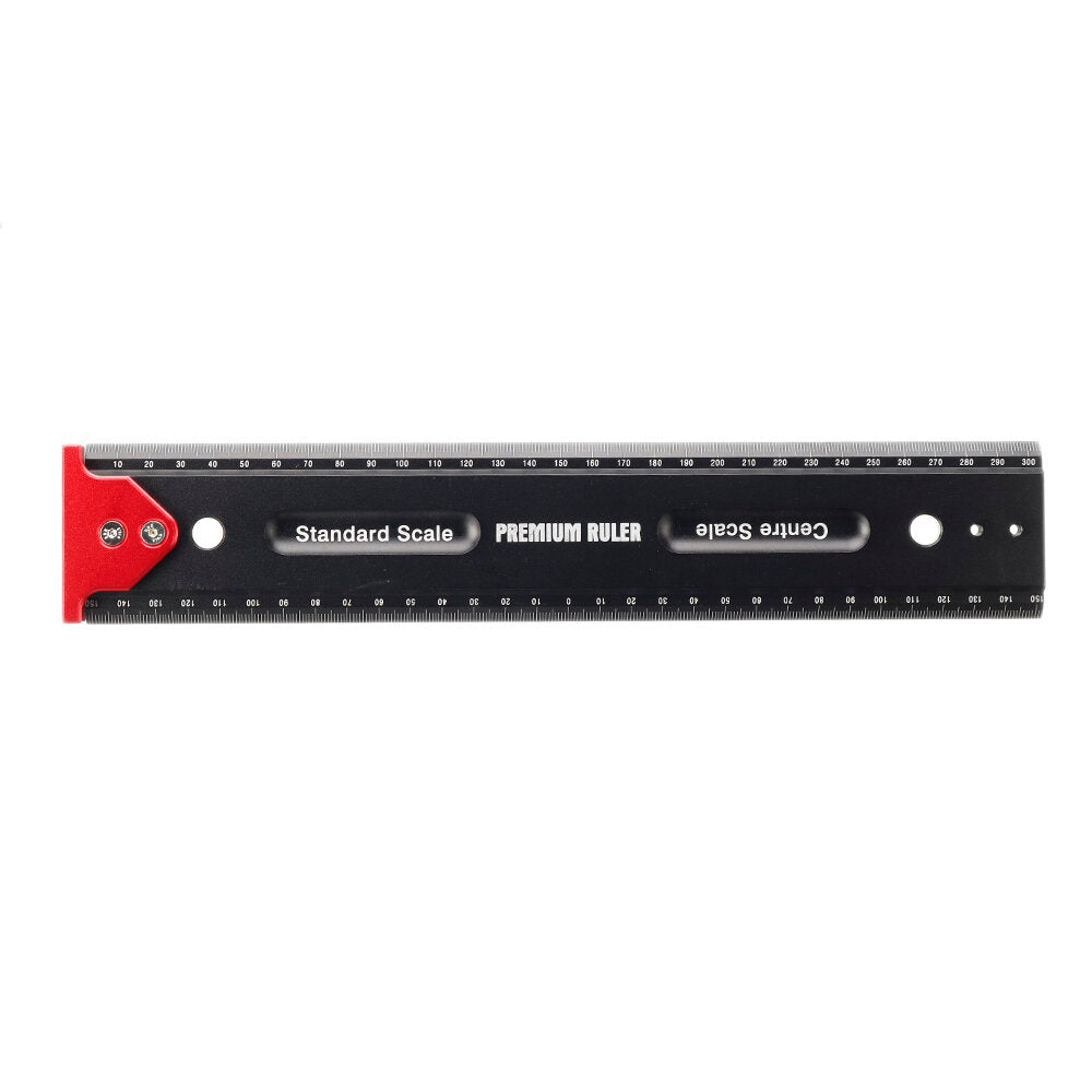 Durable Precision Measuring Ruler with Hook Stop for Woodworking - High Precision, Portable Aluminium Alloy Tool