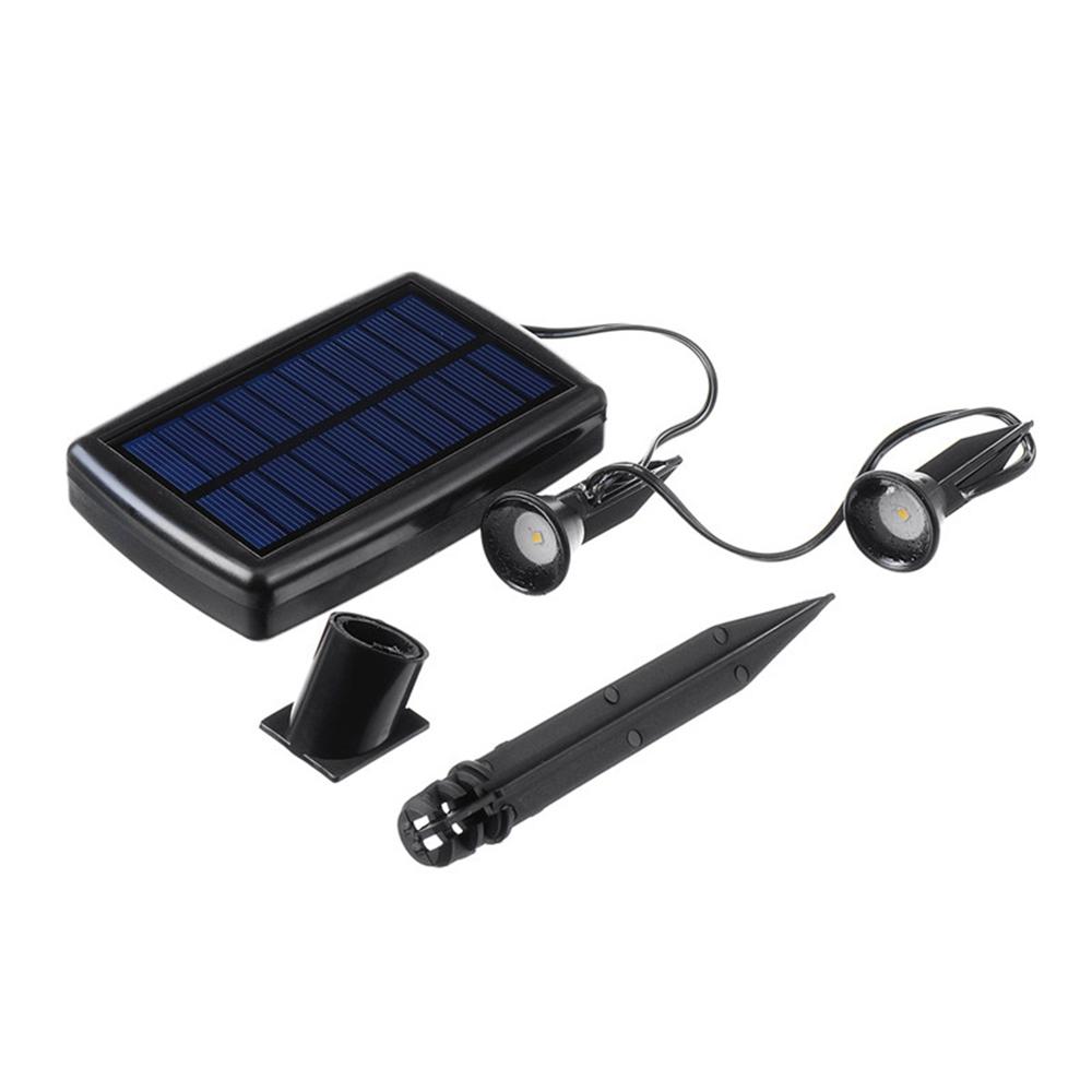 Solar Powered Dual Spot Light Outdoor Garden Landscape Spotlight Yard Lawn Lamp