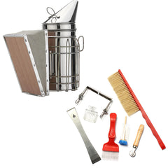 8PCS Equipment Smoker Brush Uncapping Fork Queen Catcher Comb Tool Beekeeping