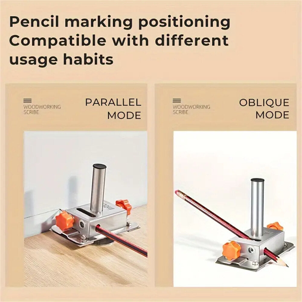 Multi-Functional Woodworking Marking Tool with Adjustable Wall Distance, Precision Marking, and Durable Stainless Steel Construction