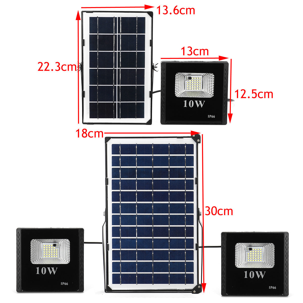 64 LED Solar Floodlight Security Outdoor Garden Modern Flood Light Wall Lamp