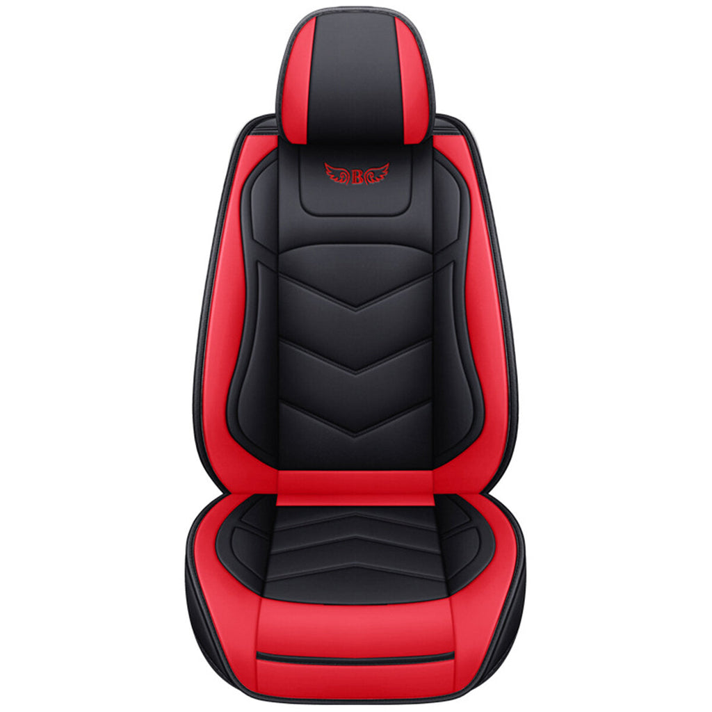 1/5PCS Single/Full Seat Cover Universal Full Leather Car Front Seat Mat Breathable Cushion Pad Set
