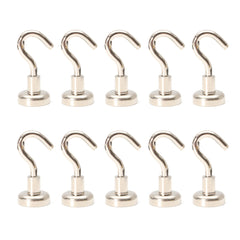 10Pcs D20/25/32 N35 Ferrite Magnetic Hooks Neodymium Hold 12kg Strong Magnet