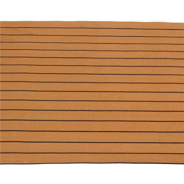 89x230cmx6mm Dark Brown With Black Lines Boat EVA Foam Faux Teak Decking Sheet