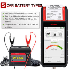 Car Battery Tester Scanner 12V 24V 100-3000 CCA Battery Analyzer All System Diagnostic Battery Registration Tool