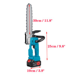 21V 10 Inch Cordless Electric Chain Saw Wood Mini Cutter One-Hand Saw Woodworking Tool