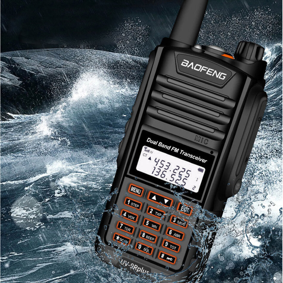 8W IP68 Waterproof Walkie Talkie 128 Channels 400-520MHz Dual Brand Two Way Handheld Radio VHF UHF IP68 Waterproof Interphone