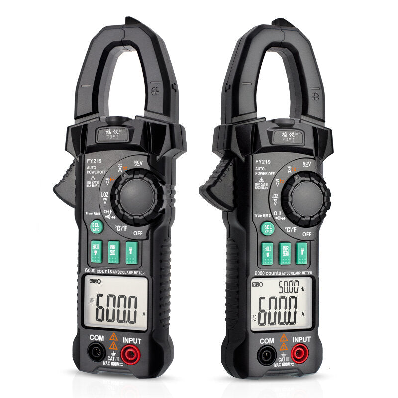 AC/DC True RMS Digital Clamp Meter Portable Multimeter Voltage Current Inrush V.F.C Frequency Conversion