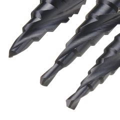 M35 Cobalt Step Drill Bit 3-12/4-12/4-20mm TiAlN Coated Step Drill 1/4 Inch Hex Shank