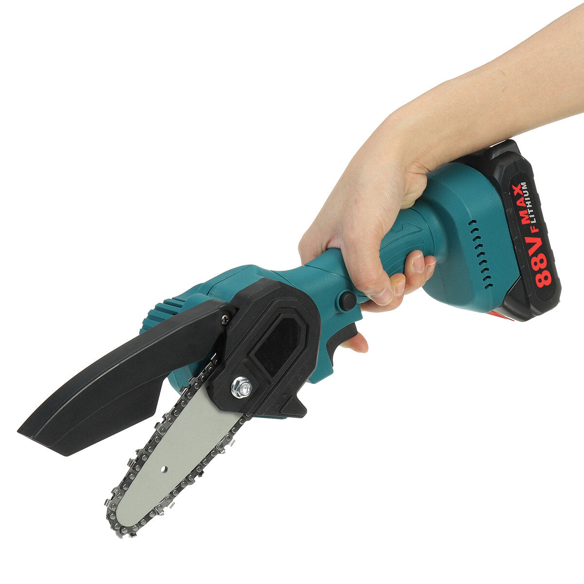 4Inch 300W 1200mah Electric Chain Saw Pruning ChainSaw Cordless Woodworking Cutter Tool