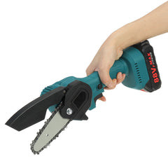 4Inch 300W 1200mah Electric Chain Saw Pruning ChainSaw Cordless Woodworking Cutter Tool