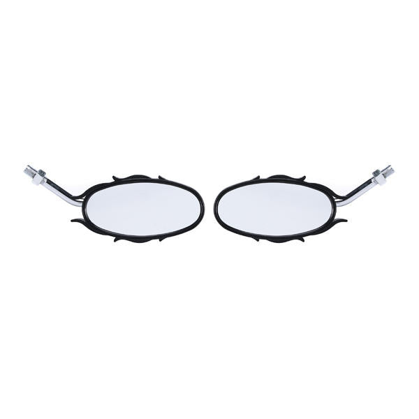 8mm 10mm Motorcycle Flame Rear View Mirrors