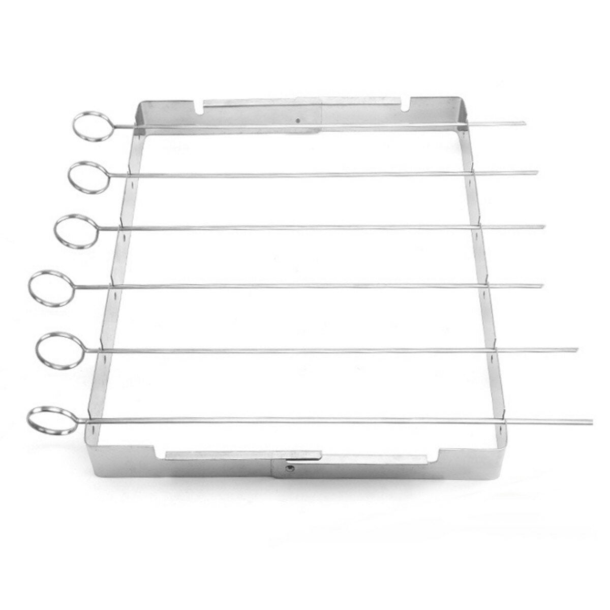 Portable Barbecue BBQ Rack Stainless Steel Skewer Meat Foods Grill Camping Tool