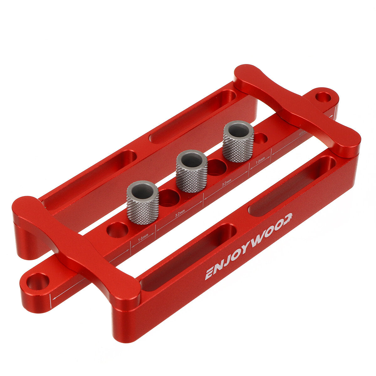 Self-Centering Doweling Jig for Woodworking - Metric & Inch Dowel Punch Locator Drilling Tool