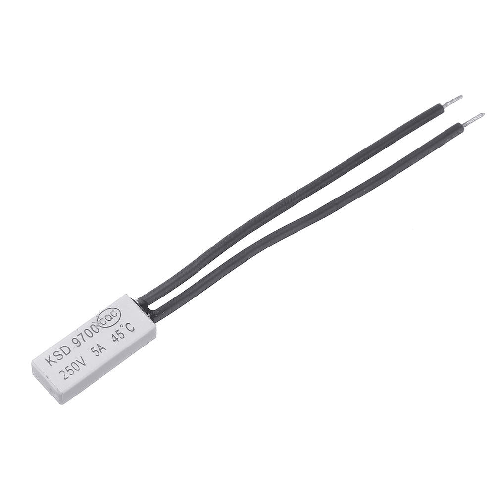 20pcs Normal Open 250V 5A 45 Plastic Thermostatic Temperature Sensor Switch NO