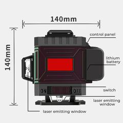 8/12/16 Line 360 Horizontal Vertical Cross Green Light Laser Level Self-Leveling Measure Laser Beam Remote Control