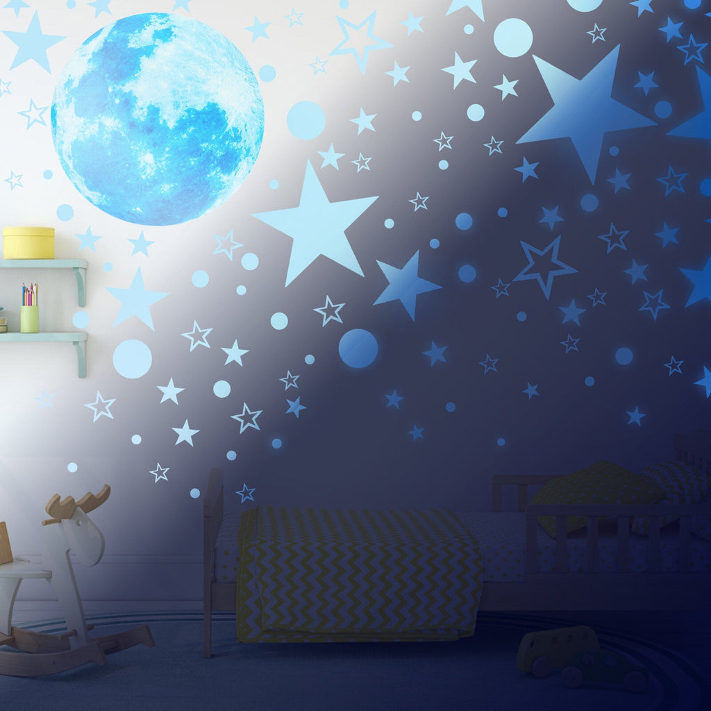 Glowing Stars Dark Luminous Sky Tape Fluorescent Plastic Wall Sticker Wall Decal Decorations