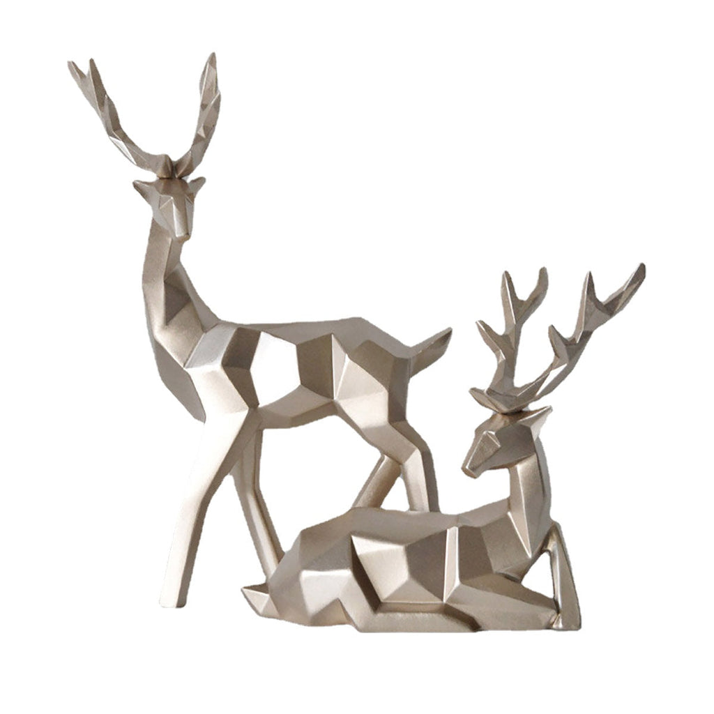 Deer Reindeer Craft Home Party Decor Xmas Elk Resin Ornaments