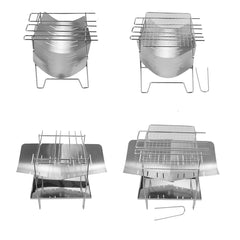 Portable Folding Barbecue Grill Stainless Steel Camping Stove for Outdoor Picnic Camping