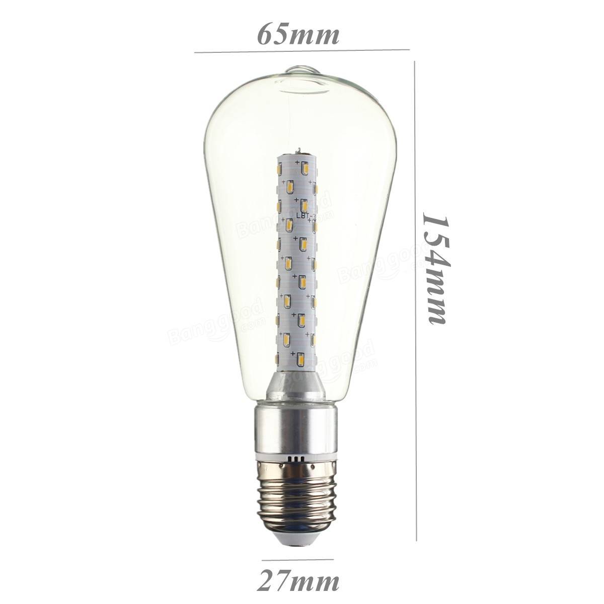 6W 48 600Lm Incandescent Retro Bulb AC 85-265V