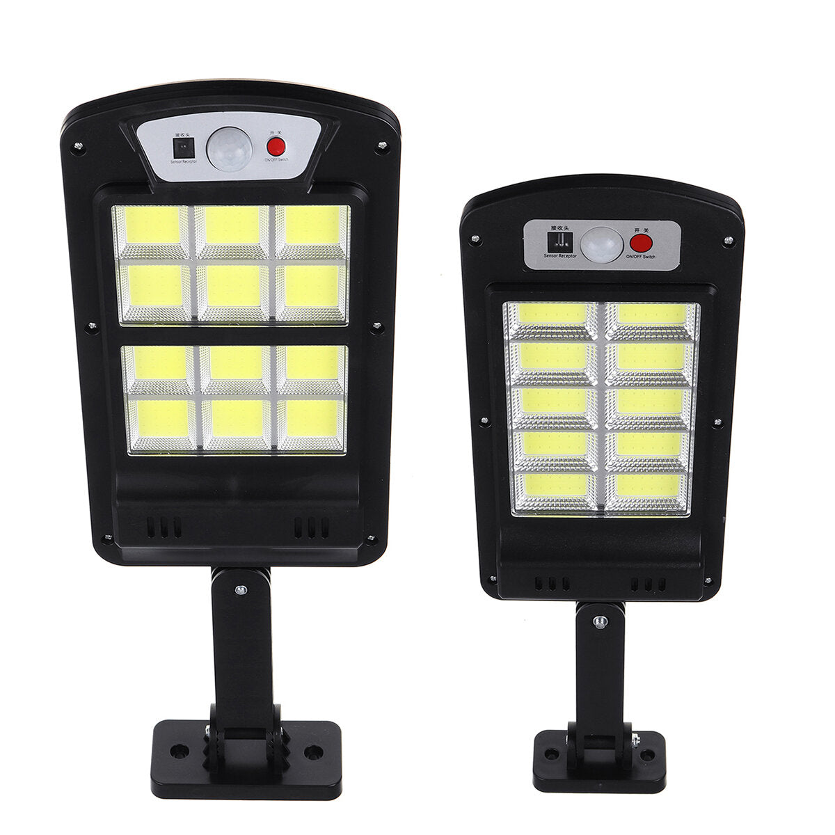 Solar LED Street Light 120/240 COB Waterproof Sensor Remote Control Wall Road Lamp