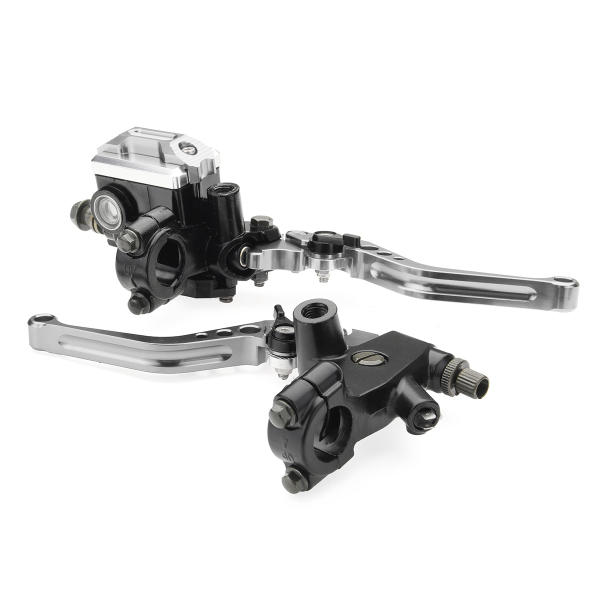 Pair 7/8 Motorcycle Brake Master Cylinder Clutch Reservoir Levers Universal