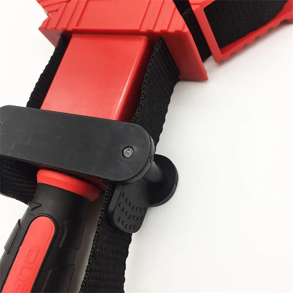 Red Strap Clamp for Woodworking - Multifunctional, Durable ABS, Includes 4 Foldable Clamping Blocks, Ideal for DIY Projects