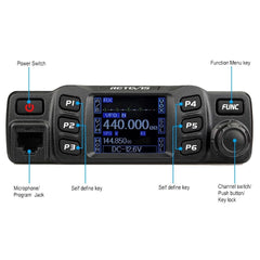 Car Two-Way Radio Station 200CH 25W High Power VHF UHF Mobile Radio Car Radio CHIRP Ham Mobile Radio Transceiver