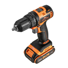 20V 13mm Brushless Electric Drill 45N.m Torque 0-1650RPM Variable Speed 43pcs Accessories