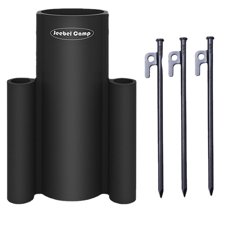 Rod Holders for Fixing Windproof Tent Poles Tarp Pole Nails Fixing Holders Canopy Base Fixtures Pegs