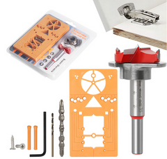 35mm Hinge Hole Drilling Guide Hing Installation Jig Door Cabinet Hinge Hole Locator Woodworking Tool