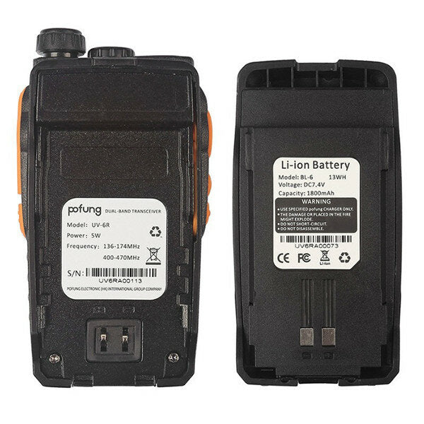 Portable Walkie Talkie Two Way Radio 128CH UHF VHF Dual Band Handled Transceiver