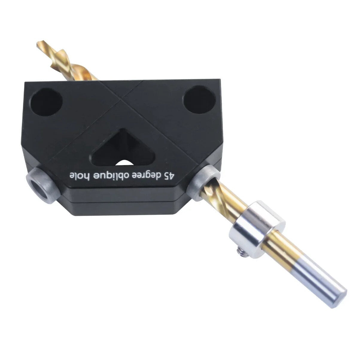 45-Degree Pocket Hole Jig Kit - Durable Aluminum, 9.5mm Drill Bit, Easy to Use Woodworking Tool for Precise Joints