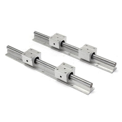 2pcs 400mm Linear Rail Fully Supported Shaft Rod With 4pcs SBR12UU Blocks Lathe Tool