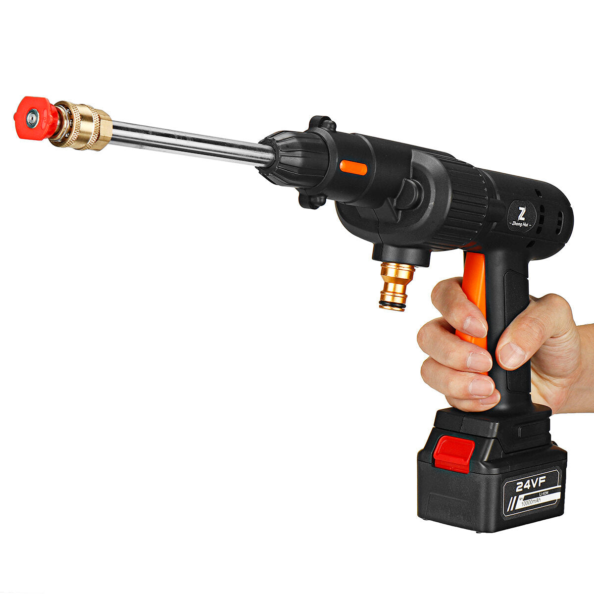 24V Wireless Car Waher 10000mAH With Battery Indicator Electric High Pressure Washer Car Washing Machine Foam Spray Guns