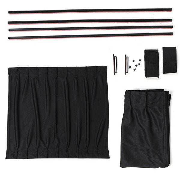 Simple Car Cotton Curtains Window Sunshade Sun Protection 2X 50*47cm