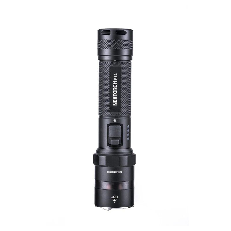 Multi-light Source One-step Strobe Tactical Flashlight 1300lm 280m High Output 18650 Type-C USB Rechargeable LED Torch