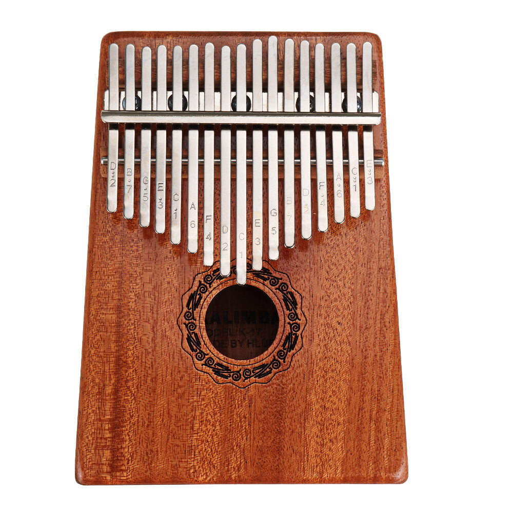 17 Keys Kalimba High-Quality Thumb Piano Wood Mahogany Body Musical Instrument With Learning Book Tune Hammer For Beginner