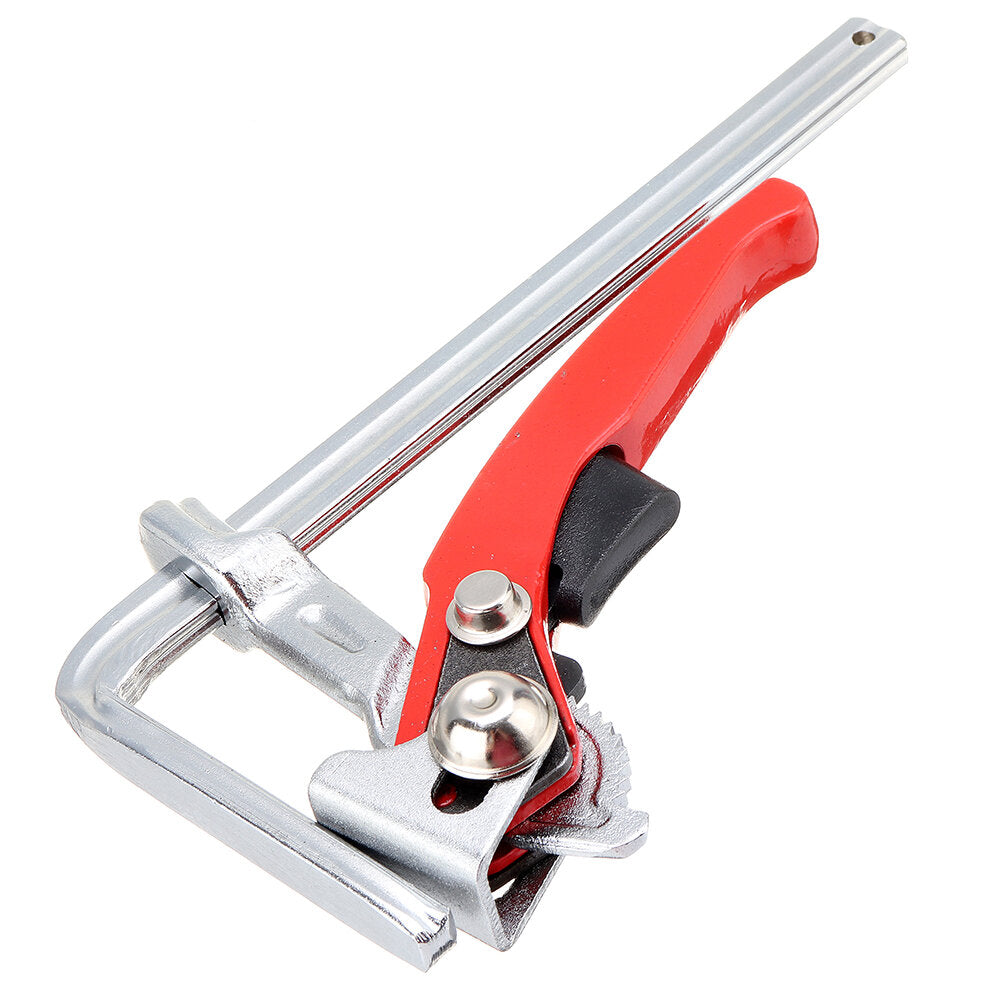 Forging Rail F Clamp - Quick Fixation Tool for MFT Table & Guide Rails - Metal, Red/Silver, Ideal for Woodworking DIY