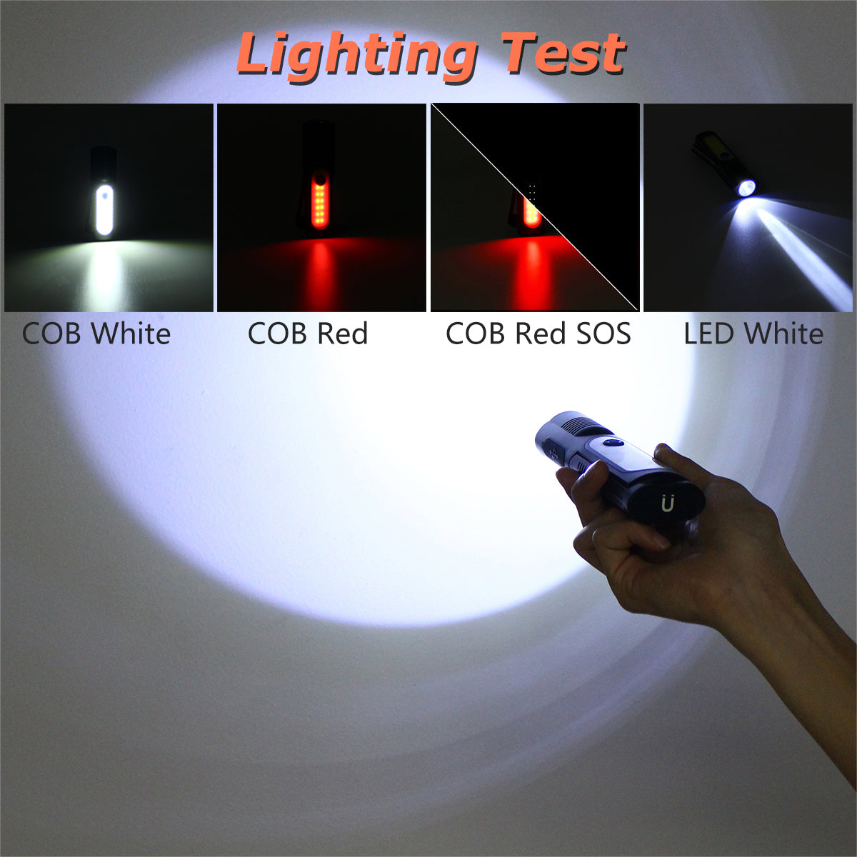 6303B 2000mAh COB LED Work Lamp 18650 USB Rechargeable Magnet Flashlight Camping Tent Light Light