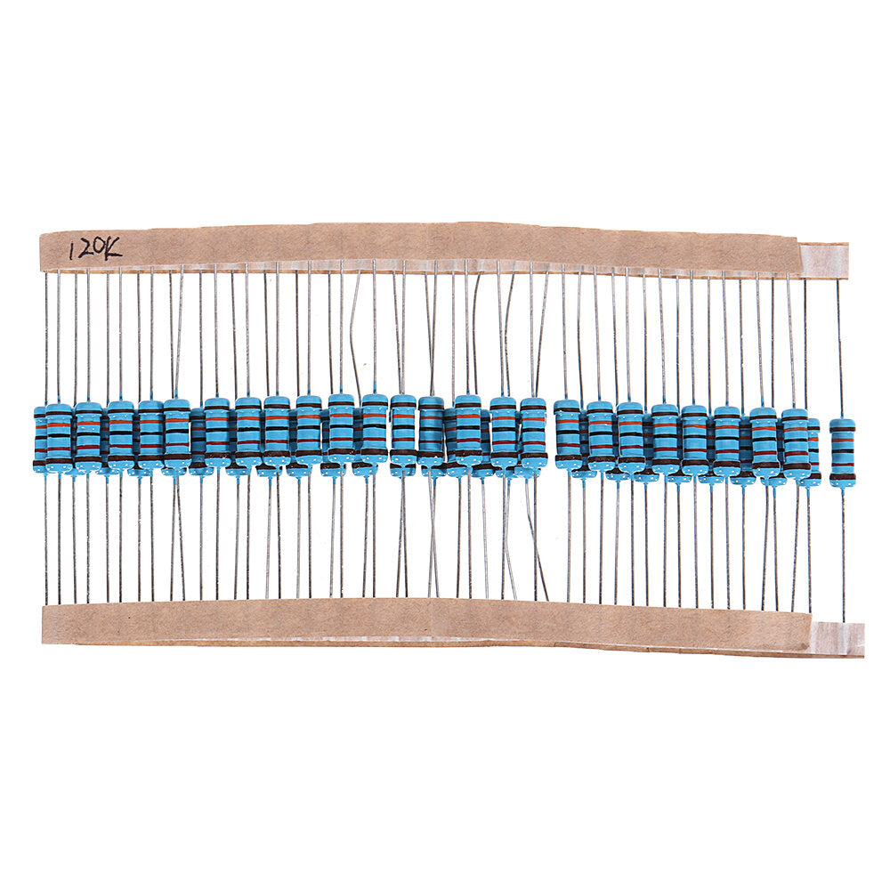 100pcs 1W 120KR Metal Film Resistor 1% 120K ohm Resistance